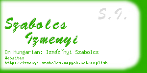 szabolcs izmenyi business card